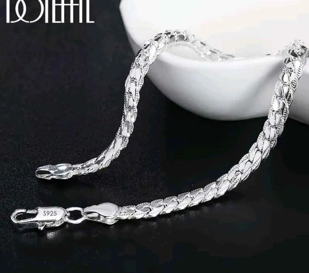 925 Sterling Silver Necklace and Bracelet Set
