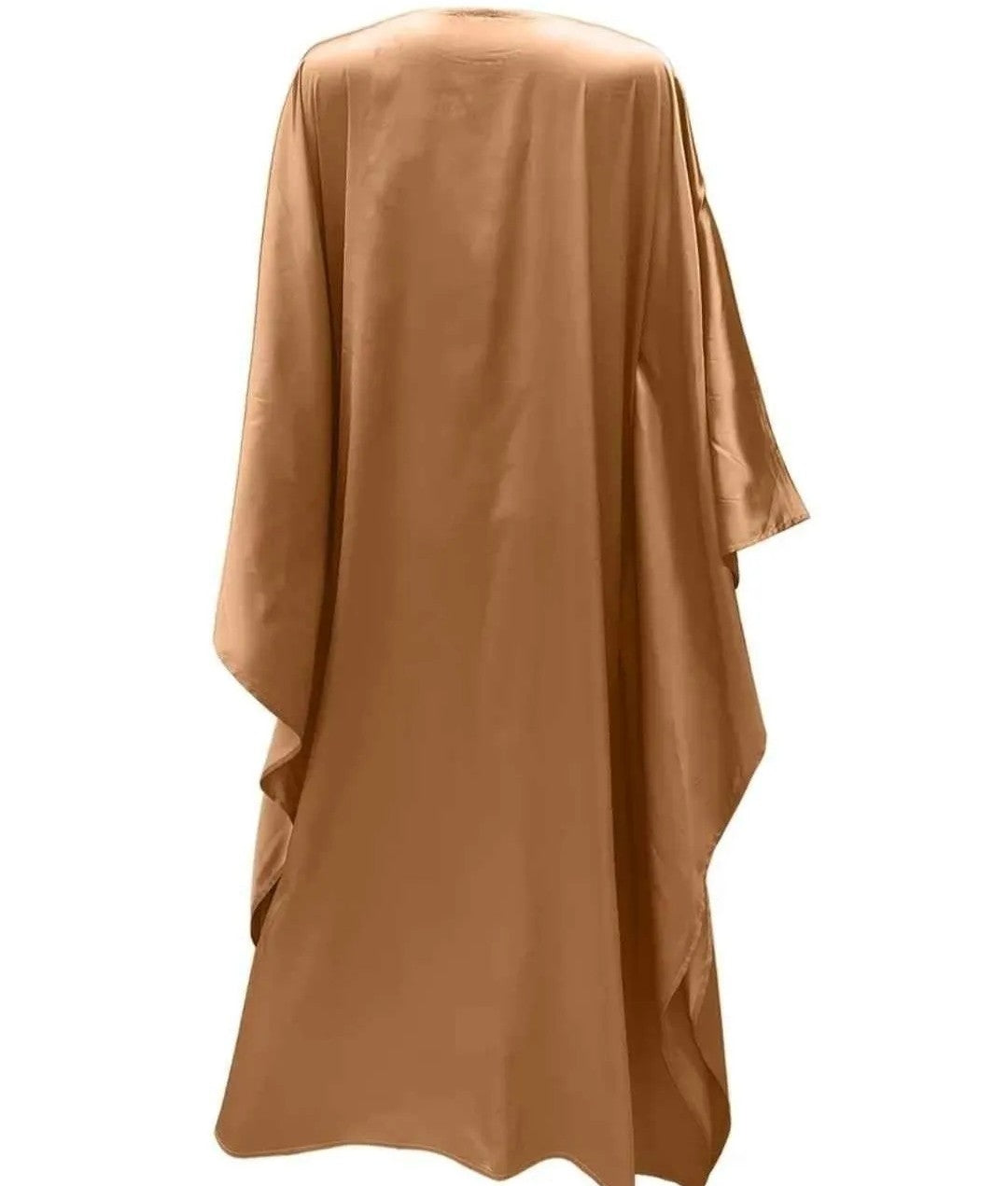 Elegant Long Abaya with Ruched Detail (One Size)