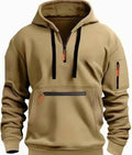 Casual Men's Zip up Hoodie with Kangaroo Pockets (2XL)