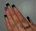 24pc Long French Love Nails